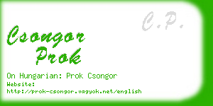 csongor prok business card